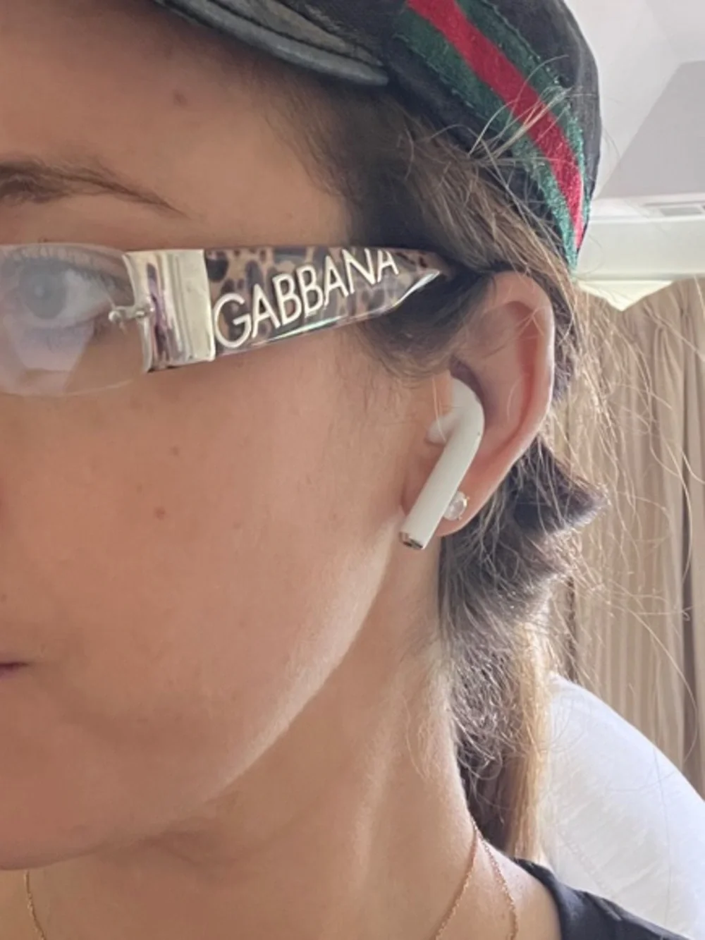Dolce & Gabbana Print Rimless Sunglasses - Beige/Brown